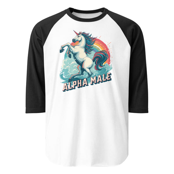 Unicorn Alpha Male 3/4 sleeve raglan shirt