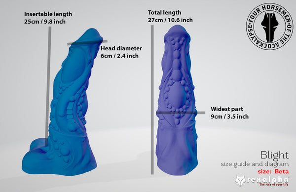 Blight - textured horseplay dildo