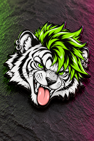 Tiger Punk Pin Badge