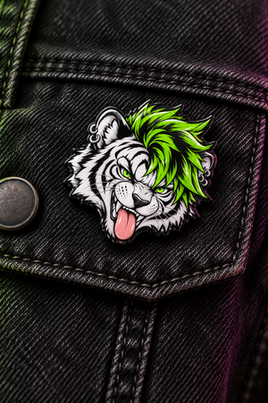 Tiger Punk Pin Badge